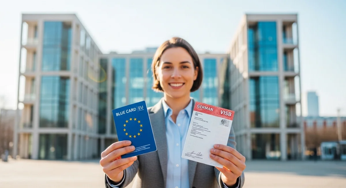 So sánh chi tiết visa 18B vs Blue Card EU giúp định cư Đức diện tay nghề nhanh nhất 2024