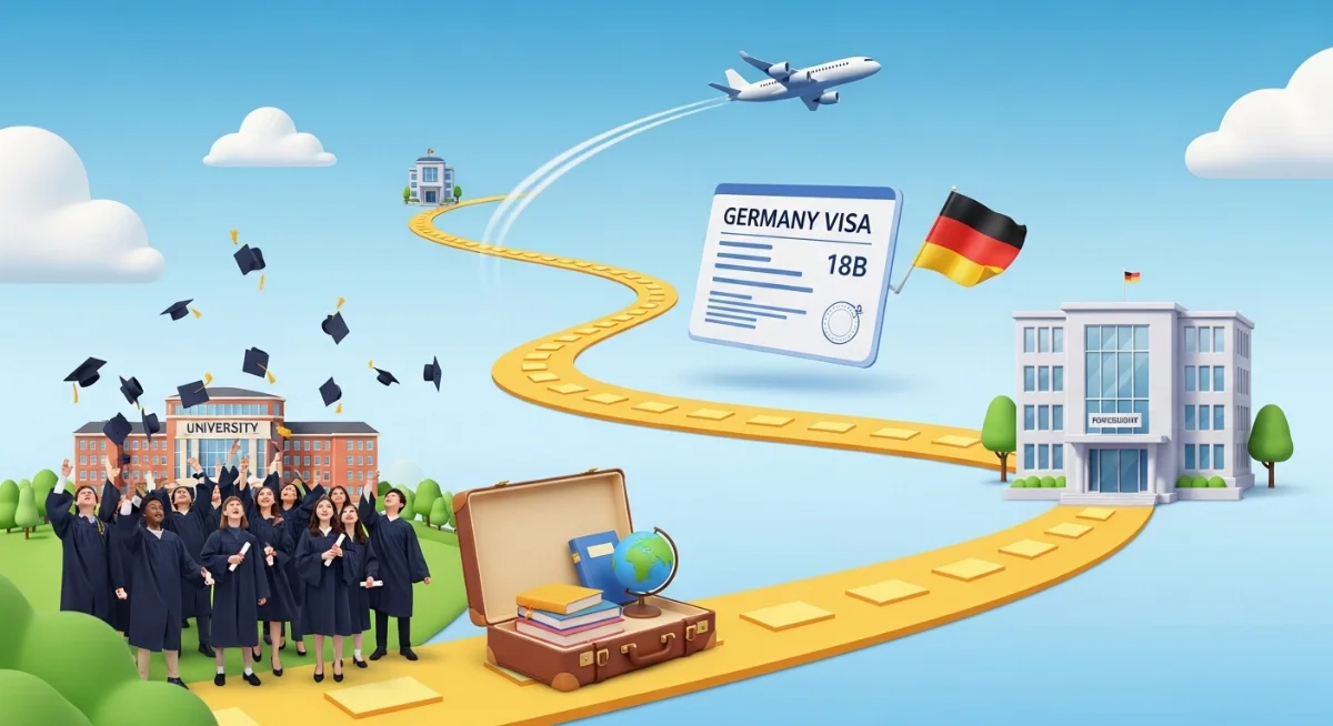 Quy trình làm thủ tục xin visa 18B định cư Đức cho lao động tay nghề cao 2026