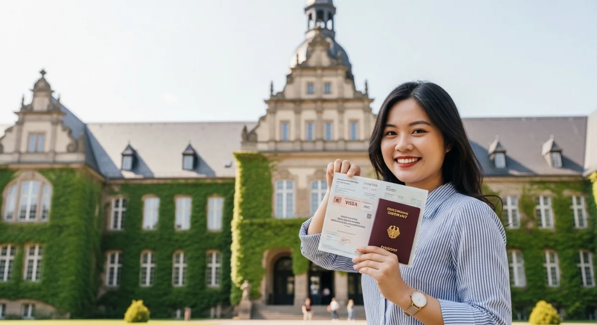 Ứng vi&ecirc;n đang t&igrave;m hiểu về vấn đề visa 18B Đức c&oacute; kh&oacute; kh&ocirc;ng tại văn ph&ograve;ng tư vấn du học uy t&iacute;n