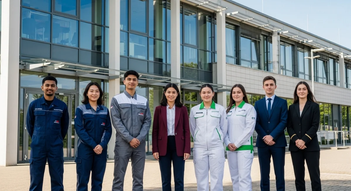 Sinh viên quốc tế tìm hiểu bảng lương du học nghề Đức thực tế năm 2026 tại văn phòng tư vấn