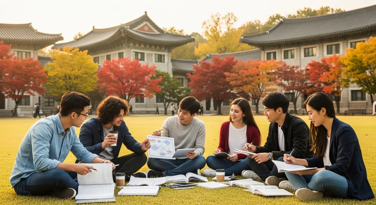 Sinh viên thực hành nghiệp vụ buồng phòng tại trường khách sạn Hàn Quốc uy tín