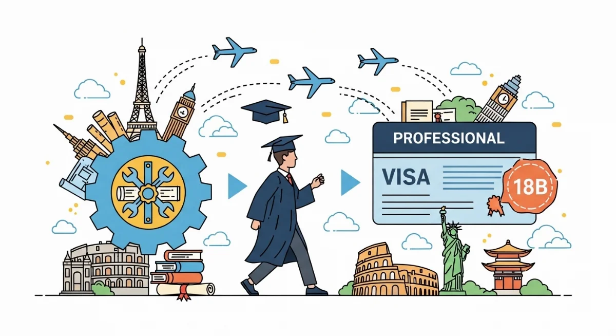 Đội ngũ duhocfuturestart hỗ trợ học sinh chuyển đổi visa 18B thành công
