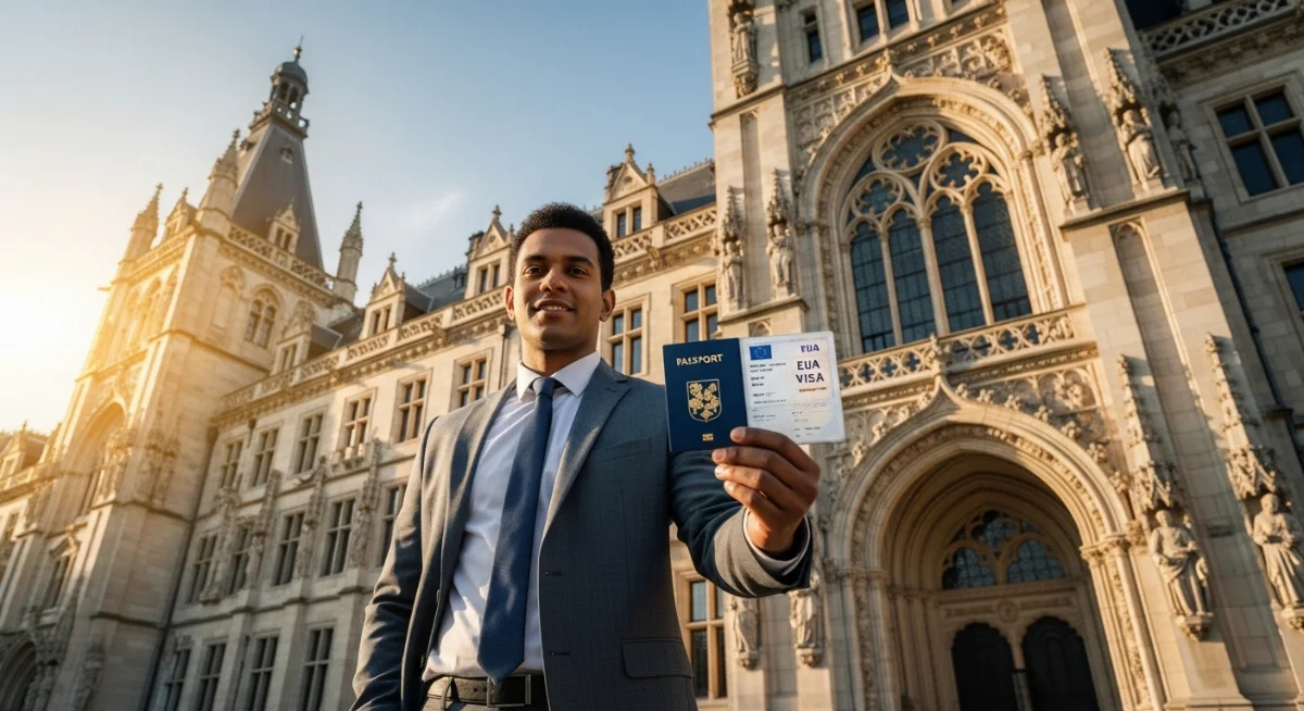 Người lao động trình độ cao tìm hiểu về thời gian chuyển visa 18B sang thẻ xanh EU tại Đức