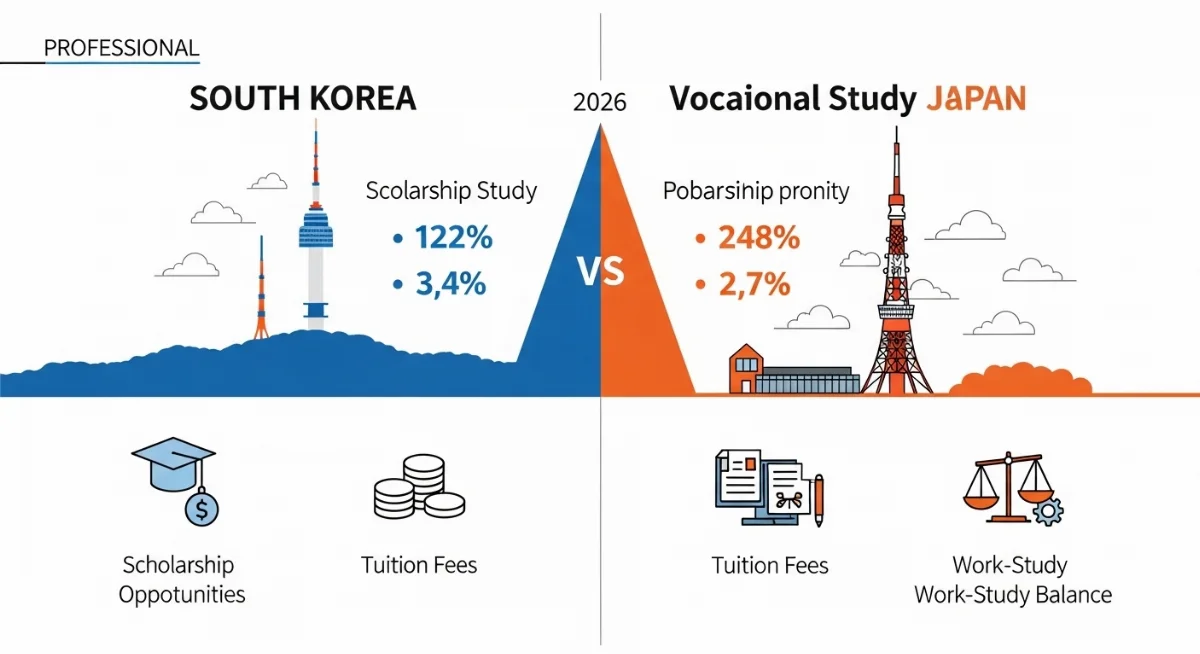 Điều kiện du học nghề Hàn Quốc và Nhật Bản mới nhất năm 2026