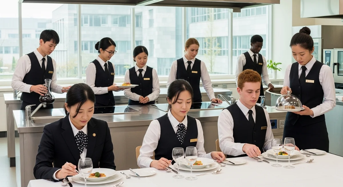 Sinh viên quốc tế tham gia thực tập du học nghề Hàn Quốc ngành khách sạn tại một resort 5 sao