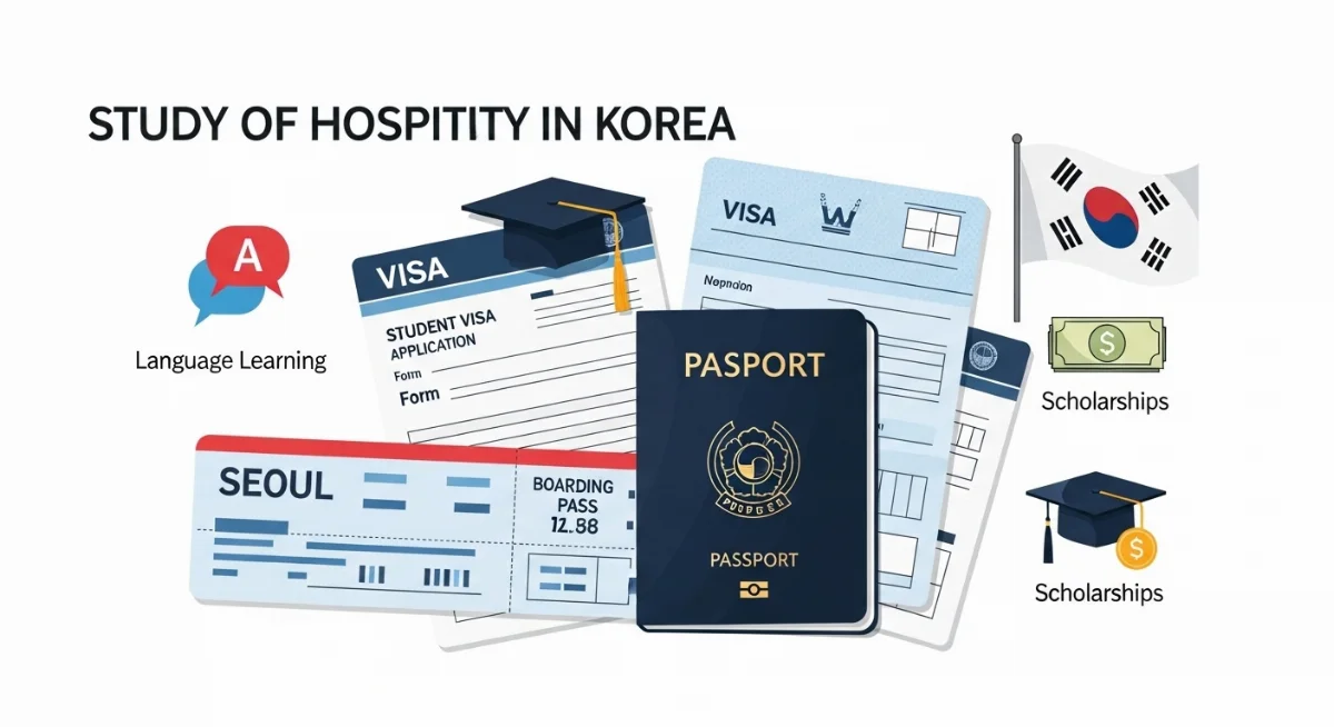 Cơ sở vật chất hiện đại phục vụ thực hành ngành khách sạn tại trường đại học Hàn Quốc