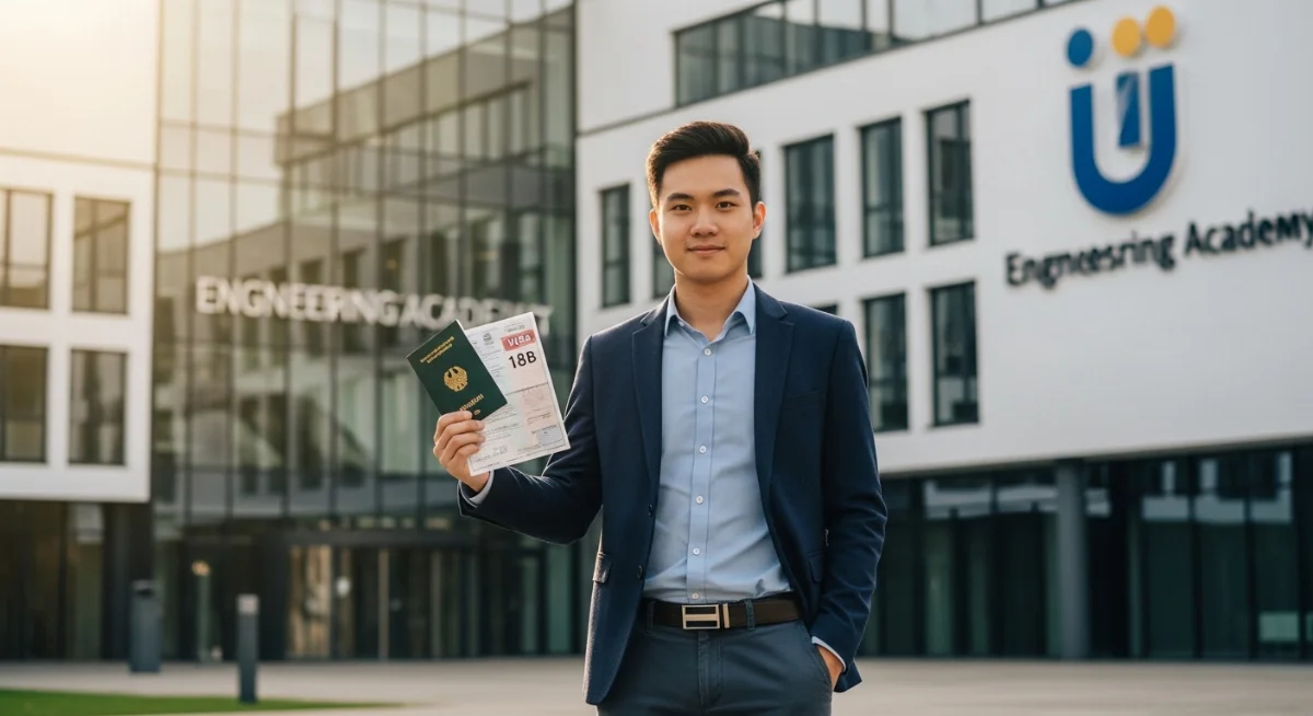 Anh Tuấn vui mừng nhận kết quả đậu case study visa 18B Đức diện lao động tay nghề cao