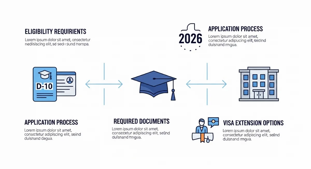 Bản đồ quy định thời hạn ở lại Hàn sau du học cho sinh viên quốc tế năm 2026