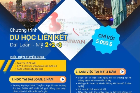 Du học liên kết Đài Loan - Mỹ chỉ với 5.000 USD